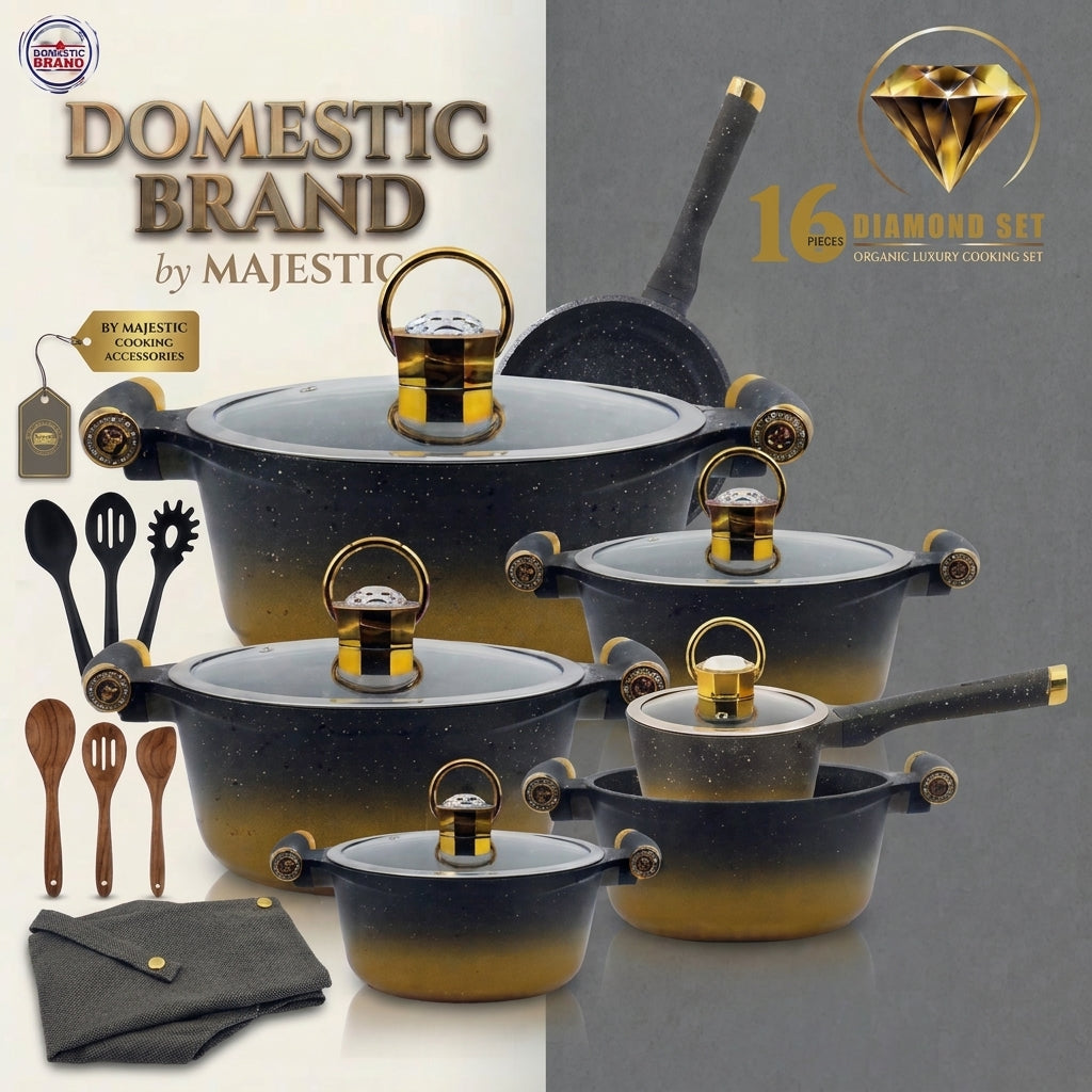 Non Stick Diamond Gift Set 16-PCS Diecast Set
