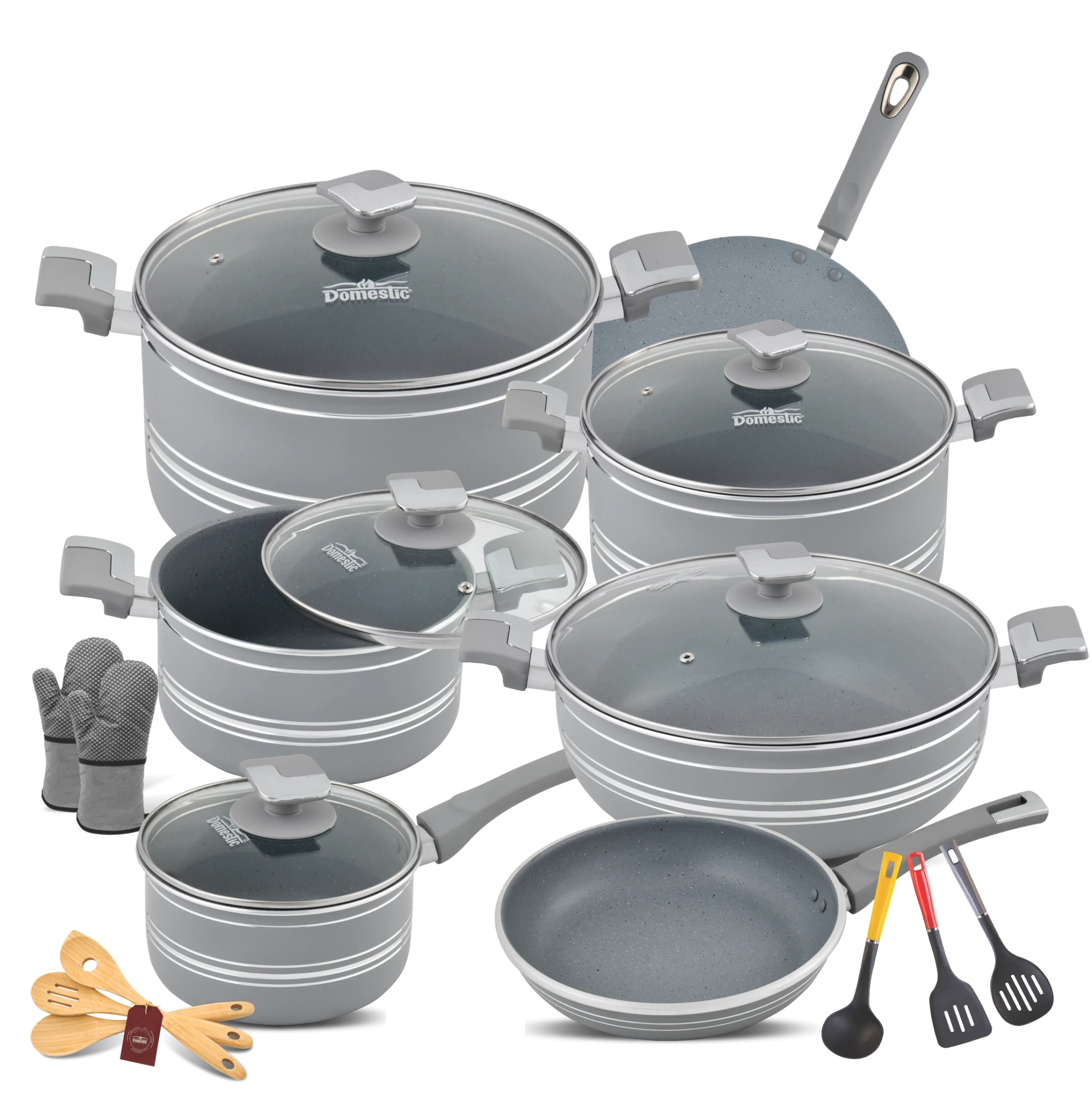 Nonstick Jumbo Gift Set - 22 Pcs Marble Coating