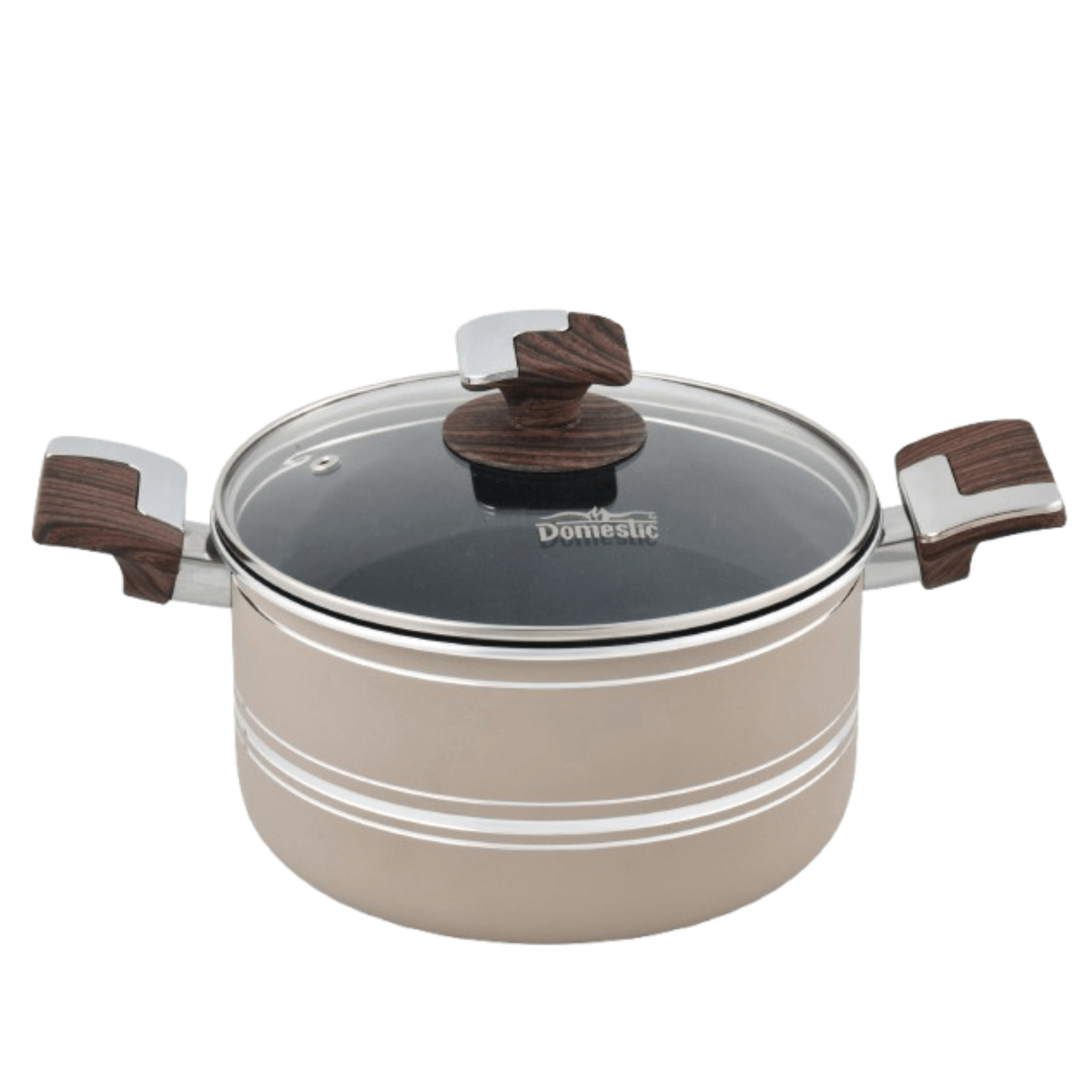 Domestic Nonstick Casserole with 4-Layer Marble Coated