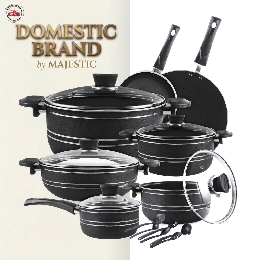 Non Stick Super Gift Set 18 PCS 3-Layers Marble Coated