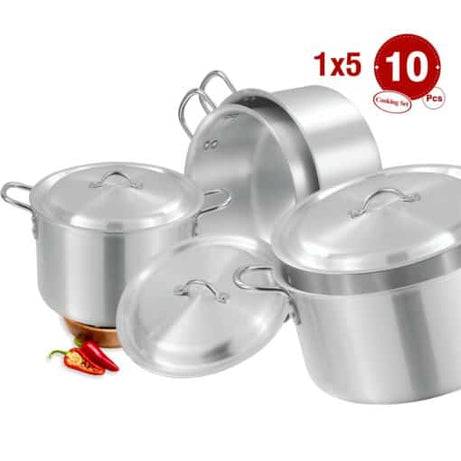 Domestic Cooking Set 1x5 Metal Finish