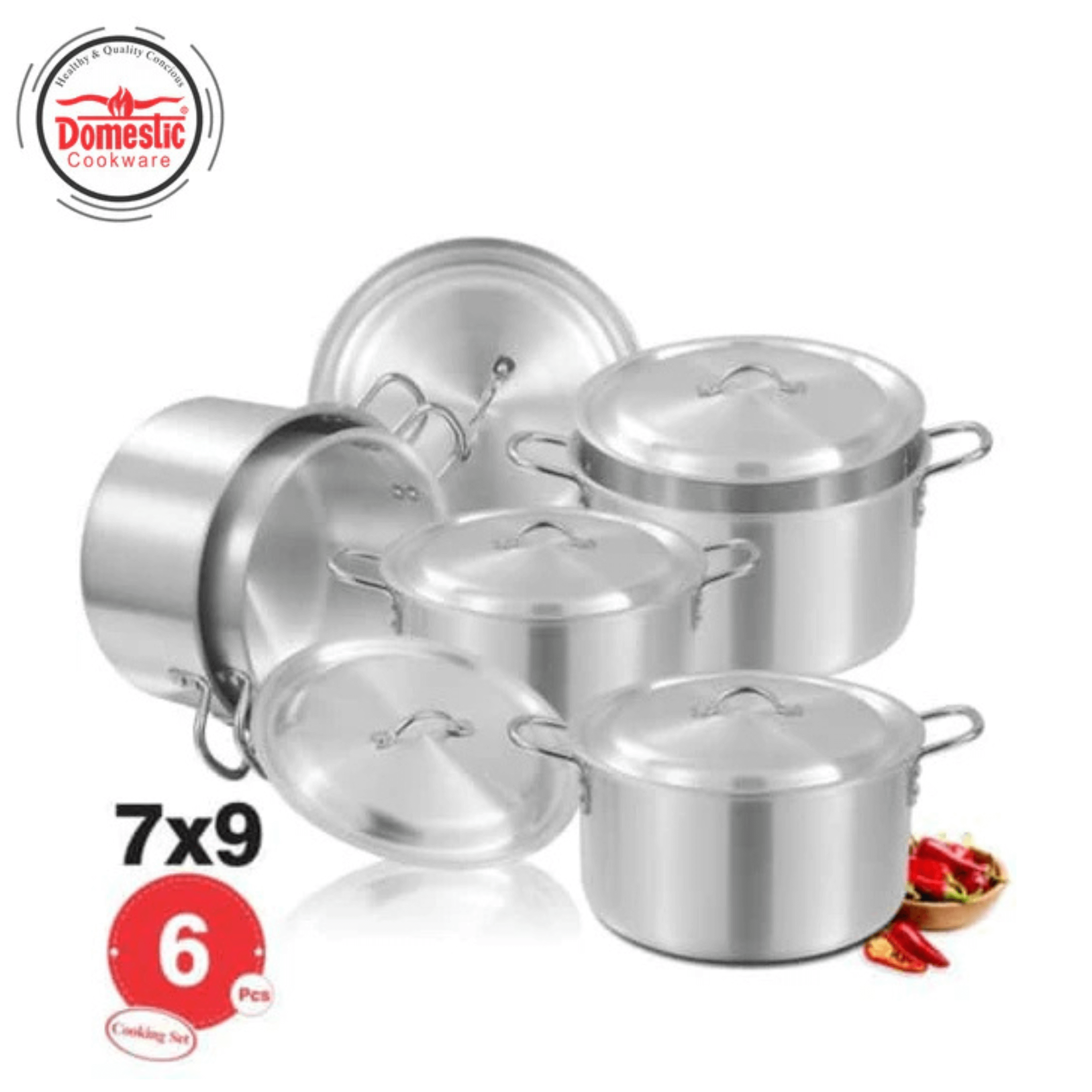 D-20-E AL Cooking Set 7x9 Metal Finish - Majestic Cookware