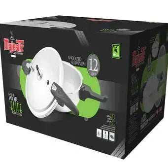 Majestic Elite Wok 12L Pressure Cooker With Glass Lid