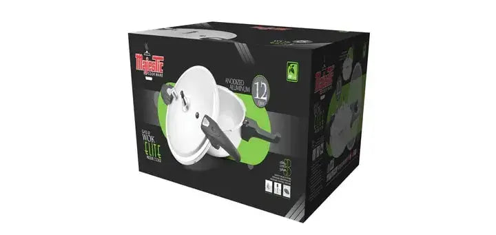Majestic Elite Wok 12L Pressure Cooker With Glass Lid