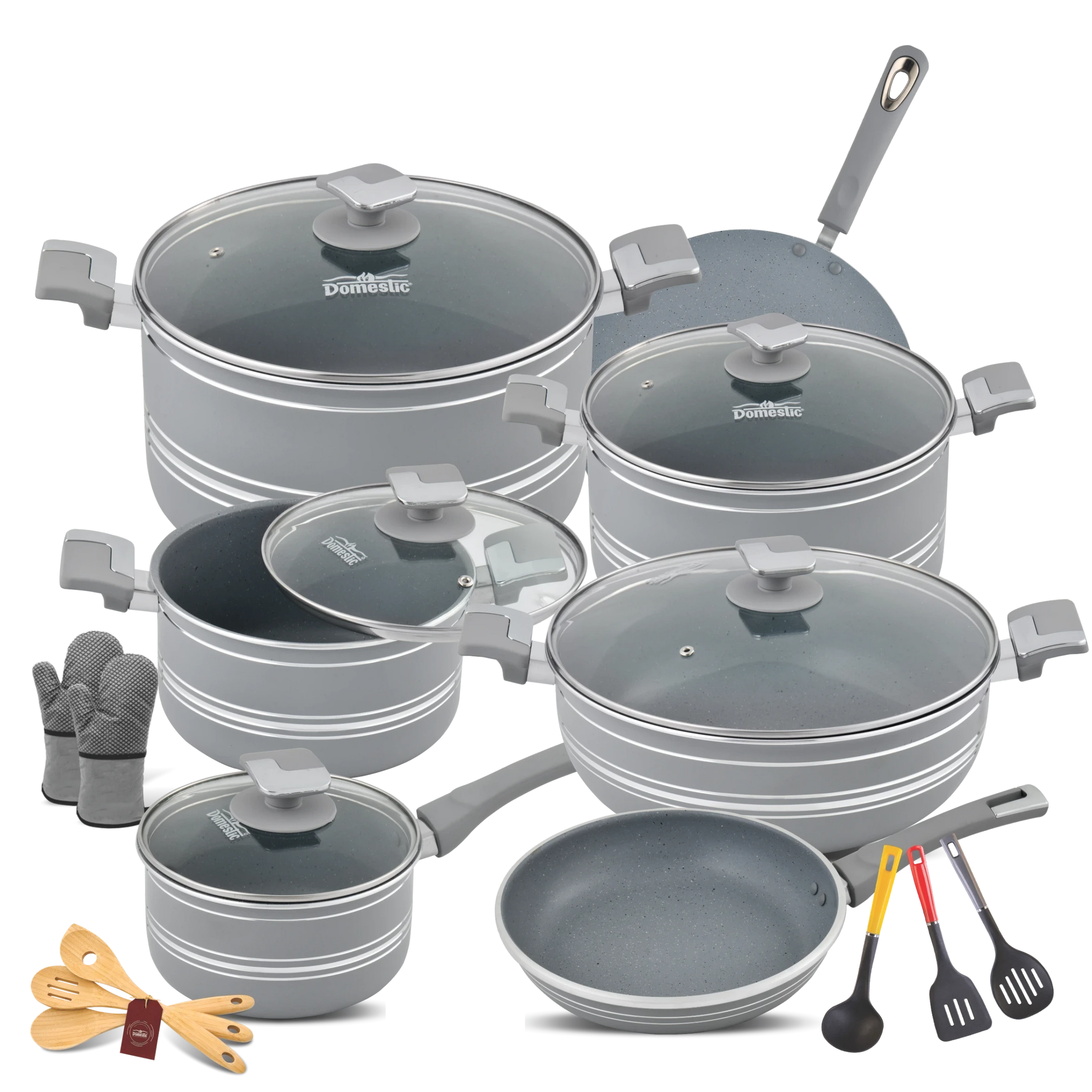 Nonstick Jumbo Gift Set - 22 Pcs Marble Coating