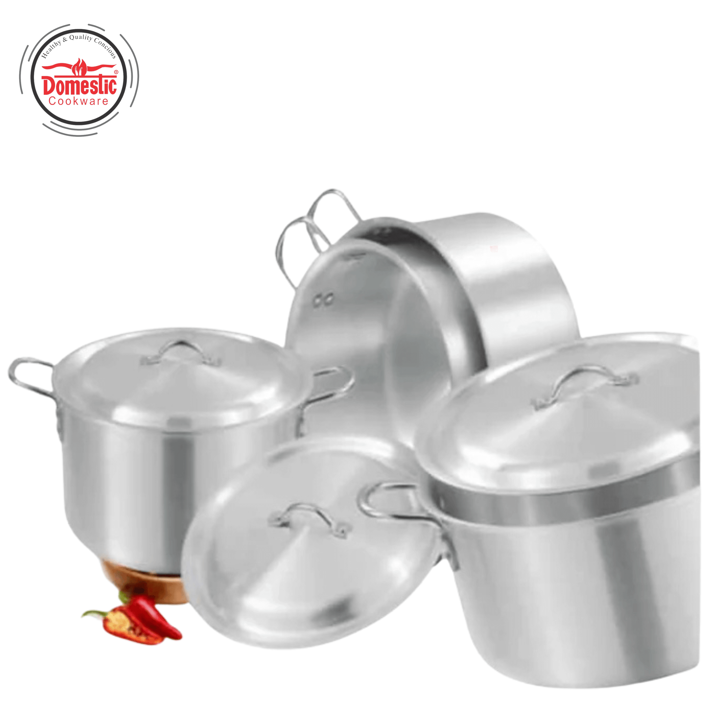 Domestic Cooking Set 1x5 Metal Finish