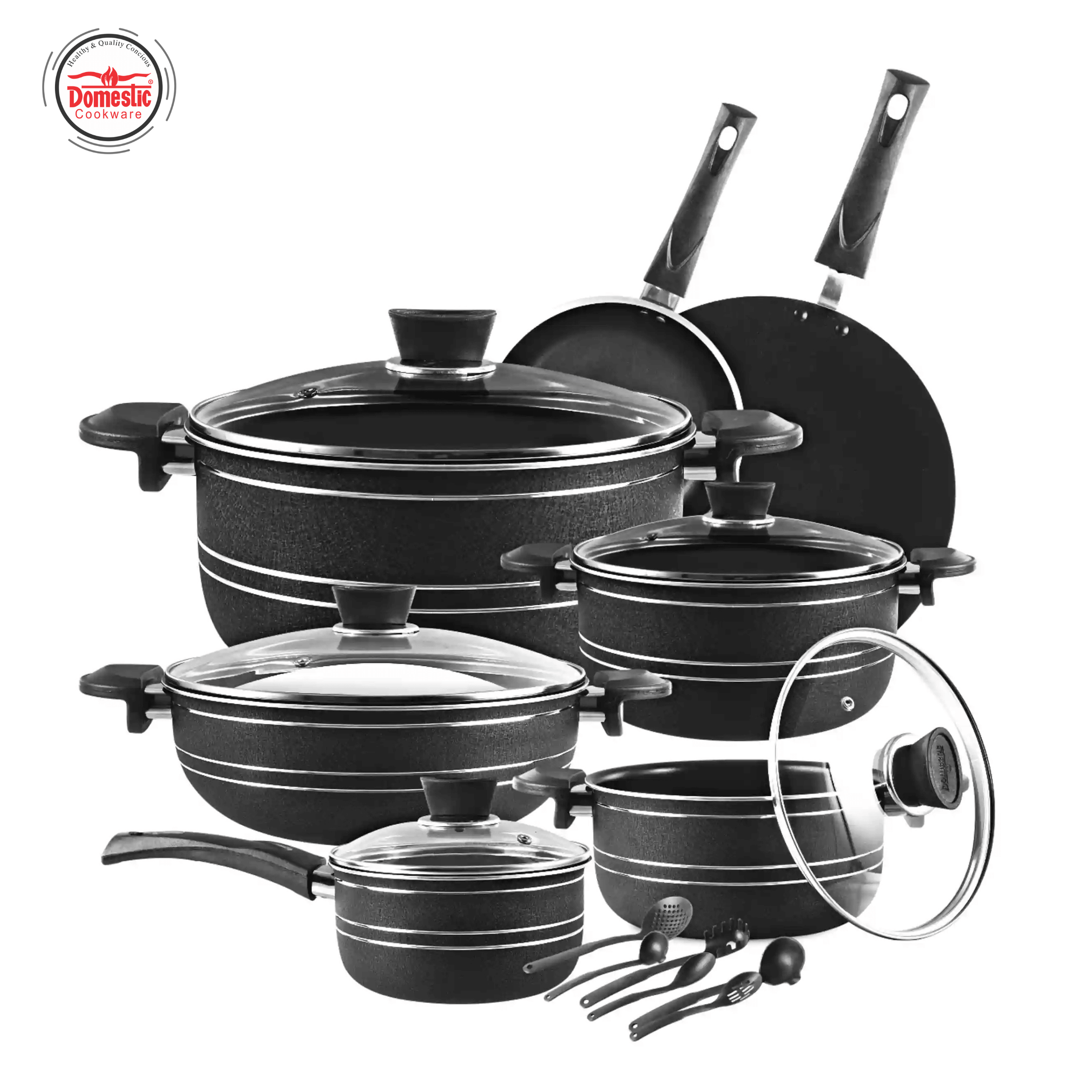 Non Stick Super Gift Set 18 PCS 3-Layers Marble Coated