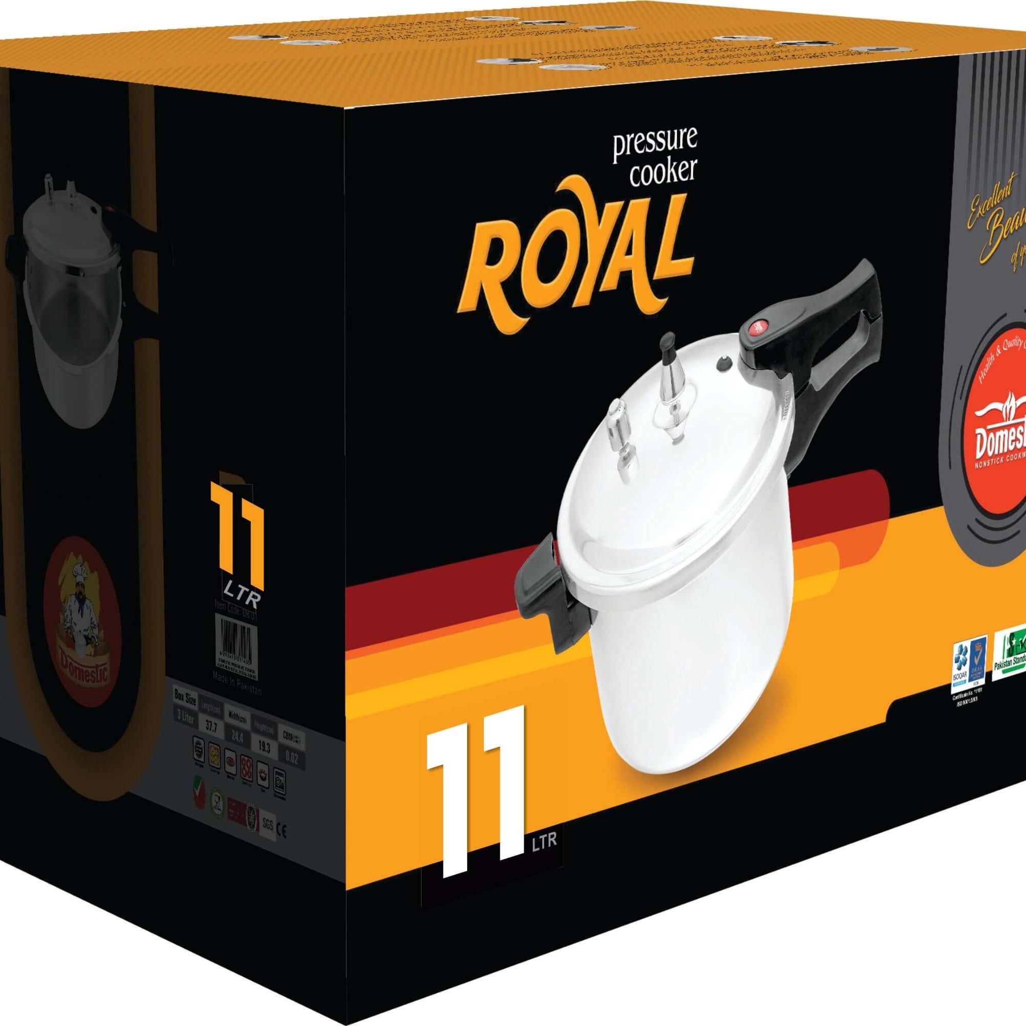 Domestic Royal Series Pressure Cooker 11 Liter
