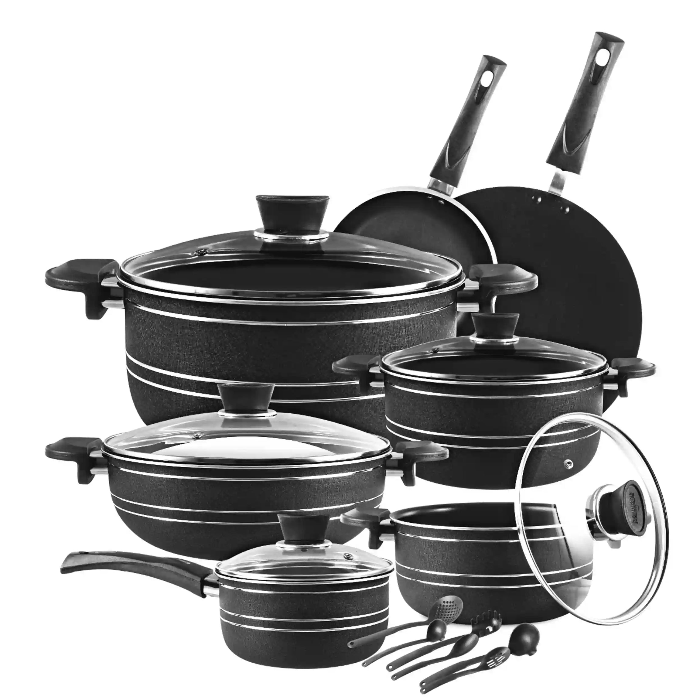 Non Stick Super Gift Set 18 PCS 3-Layers Marble Coated