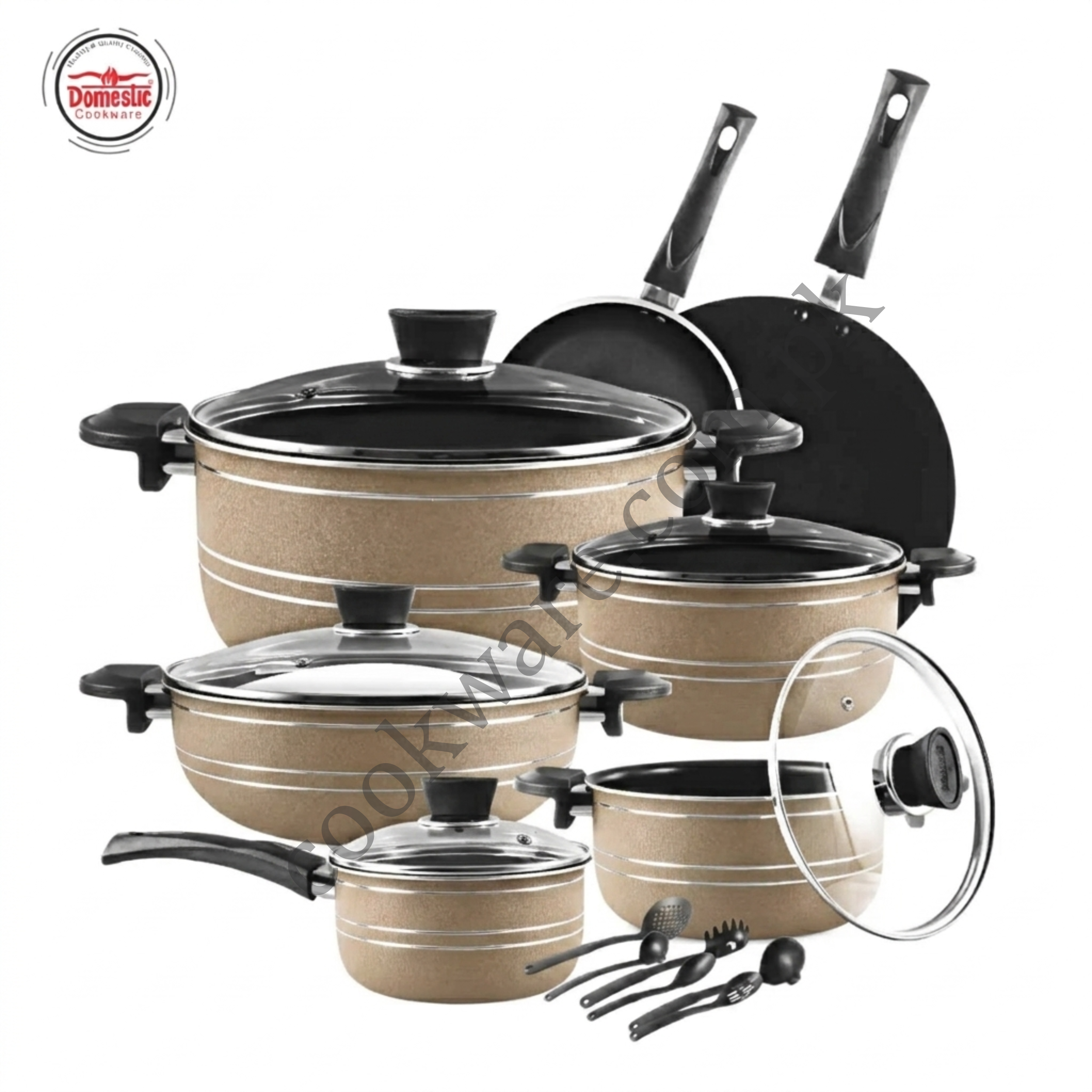 Non Stick Super Gift Set 18 PCS 3-Layers Marble Coated