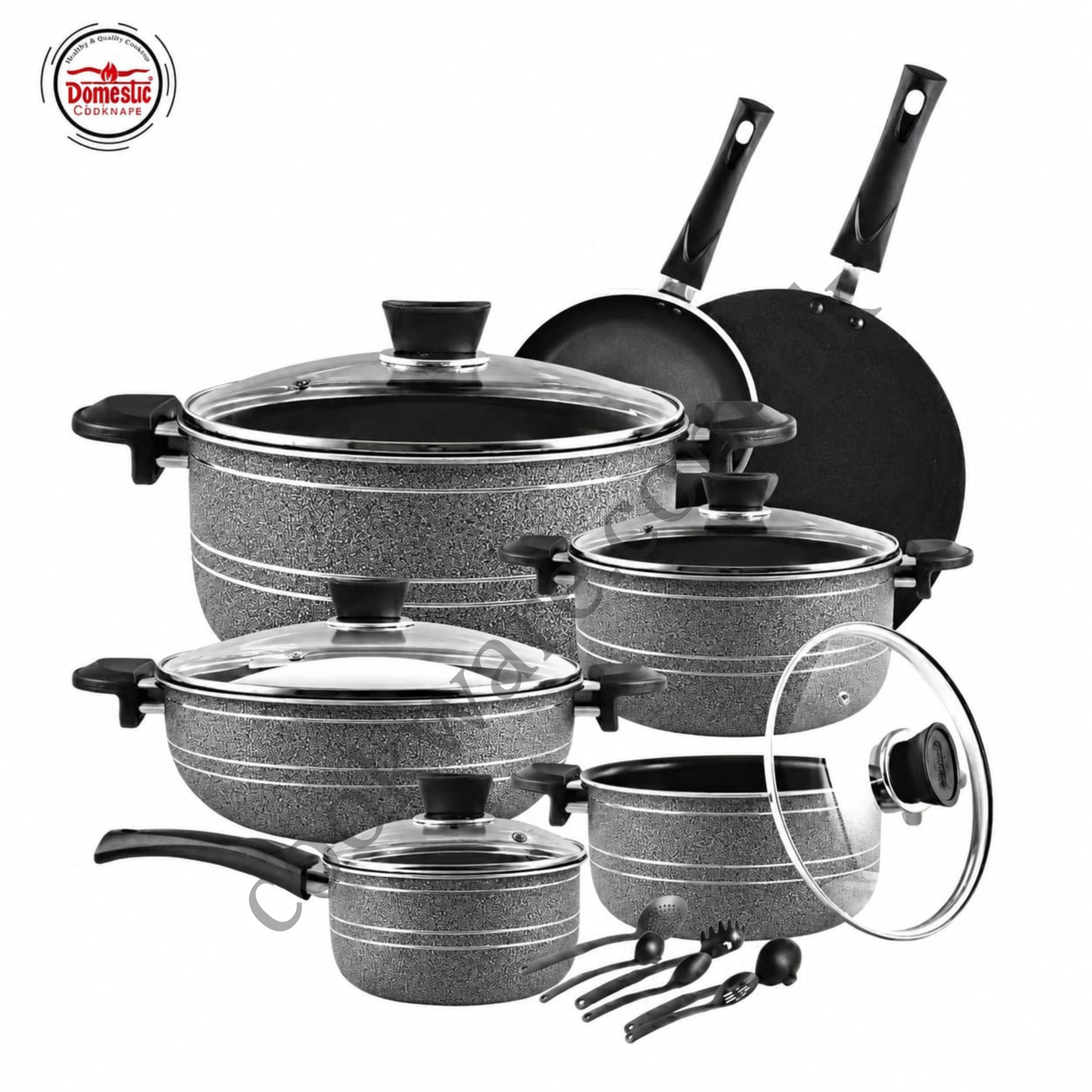 Non Stick Super Gift Set 18 PCS 3-Layers Marble Coated